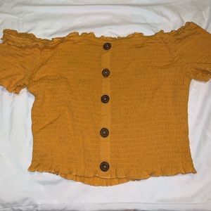 off the shoulder crop top